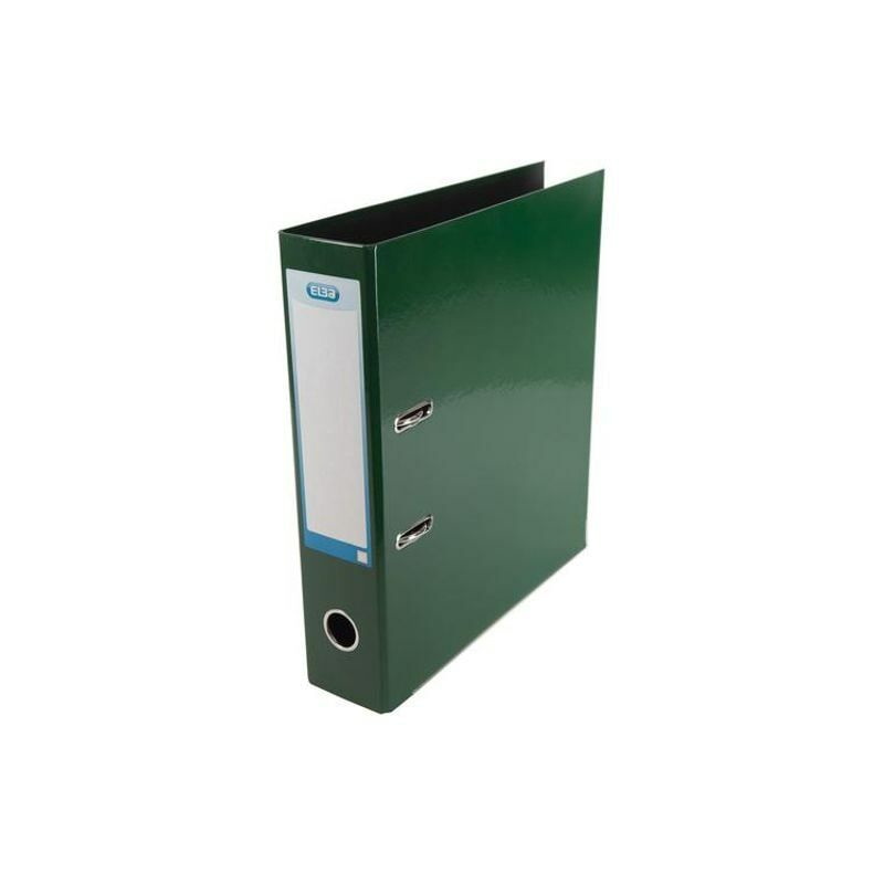 Elba - Lever Arch File A4 70mm Spine Laminated Paper On Board Green 400107388 - Green