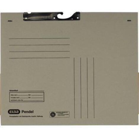 ELBA Pendelhefter 100570025 DIN A4 Dehntasche 320g Karton grau