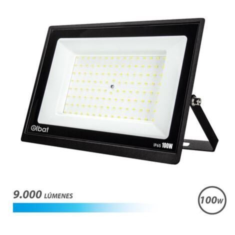 Elbat foco led serie super slim 100w - 9000 lumenes - 6500k luz fria - ip65 para uso en exterior