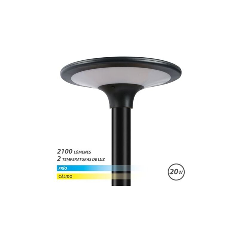 Elbat led street lamp solar 20w 2100lm 3000k/6000k - colour black