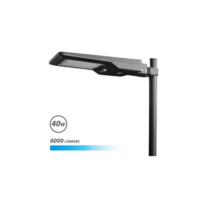 Elbat led streetlight solar 40w pro 6000lm 6000k - colour black