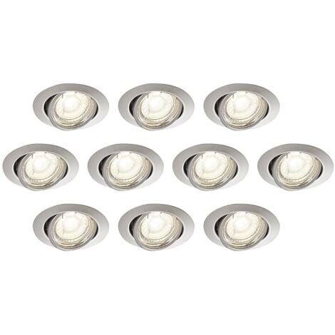 ELC Dakarra Einbaulampe 10er-Set schwenkbar nickel