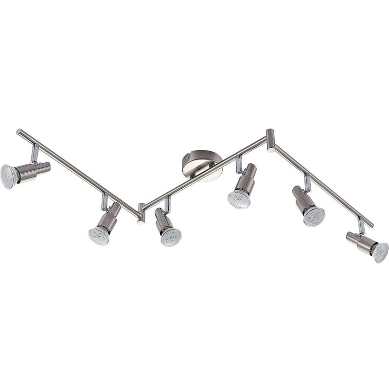 

ELC Farida lámpara de techo LED, níquel, 6 focos