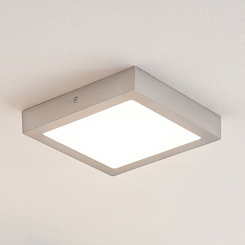 

ELC Merina lámpara LED de techo níquel 21,5x21,5cm