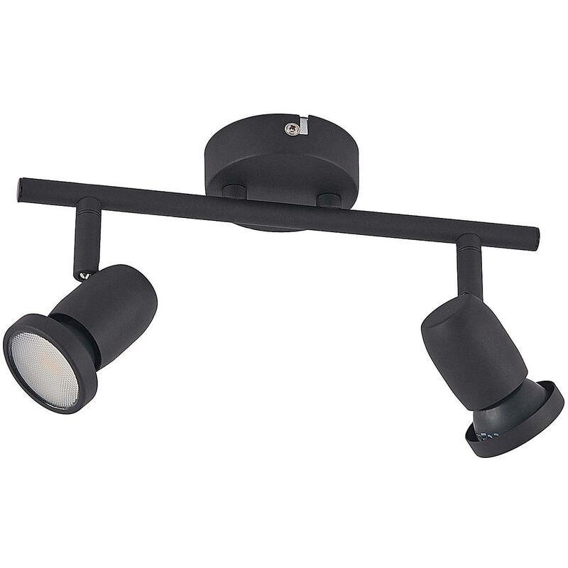 

ELC Simano foco de techo LED, negro, 2 luces