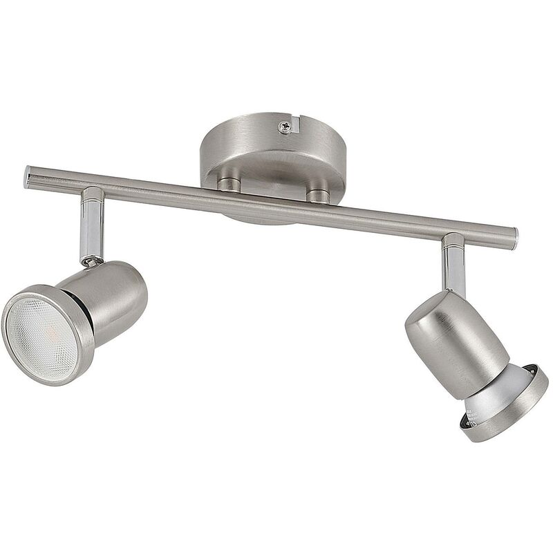 

ELC Simano foco de techo LED, níquel, 2 luces