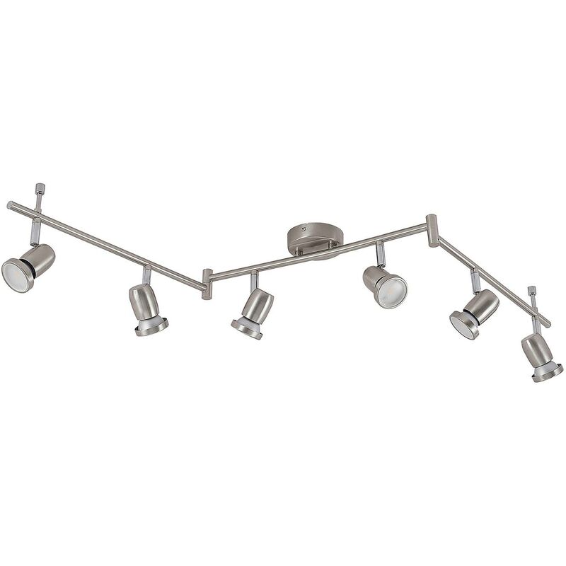 

ELC Simano foco de techo LED, níquel, 6 luces