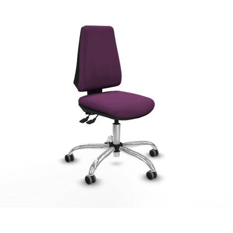 Elche AS similpiel morado base cromada ruedas engomadas 65mm