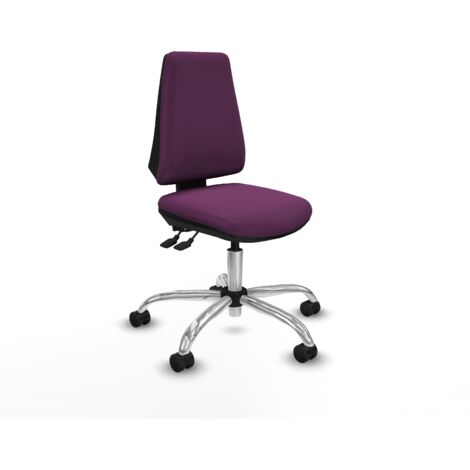 Elche AS similpiel morado base cromada ruedas nailon 65mm