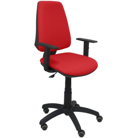 Elche CP bali chaise rouge bras réglables roues de parquet