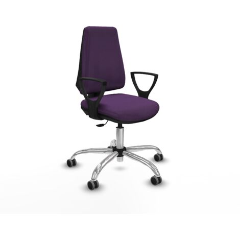 Elche CP bali morado brazos fijos base cromada ruedas engomadas 65mm