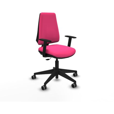 Elche CP similpiel rosa brazos 1D base piramidal ruedas engomadas 65mm