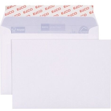 ELCO Briefumschlag ELCO Proclima DIN C6 162 x 114 mm (B x H) ohne Fenster 100g/m² mit HaftklebungPapier 100 % recycelt hochweiß 500 St./Pack.