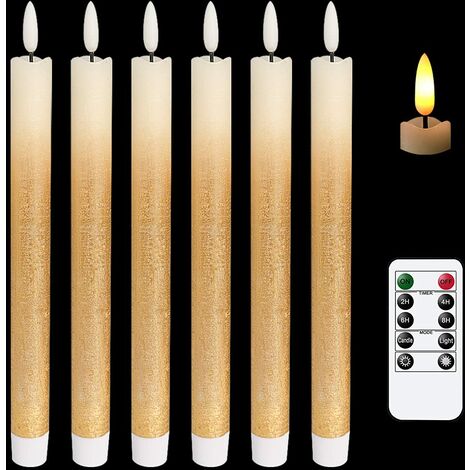 Hengda Candele LED Set di 5 candele di diverse dimensioni con telecomando  Luce LED tremolante Candela