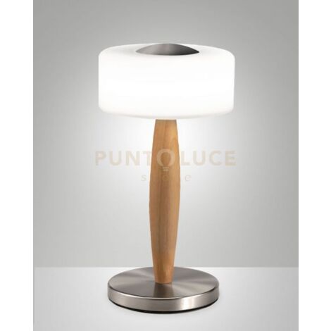 ELEA LAMPADA DA TAVOLO  NICHEL SATINATO DIMMERABILE A LED 3000K - 8W - 860 lm