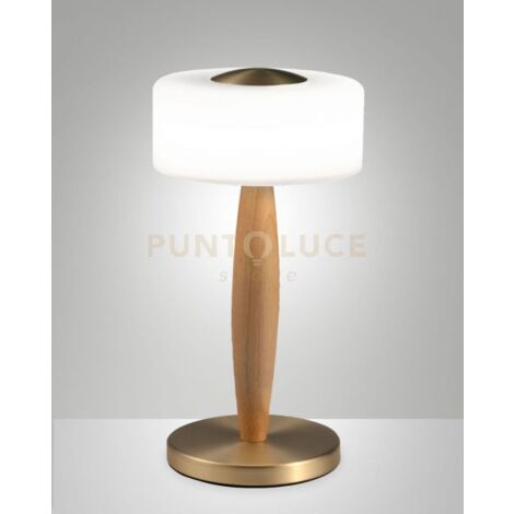 ELEA LAMPADA DA TAVOLO  OTTONE SATINATO DIMMERABILE A LED 3000K - 8W - 860 lm