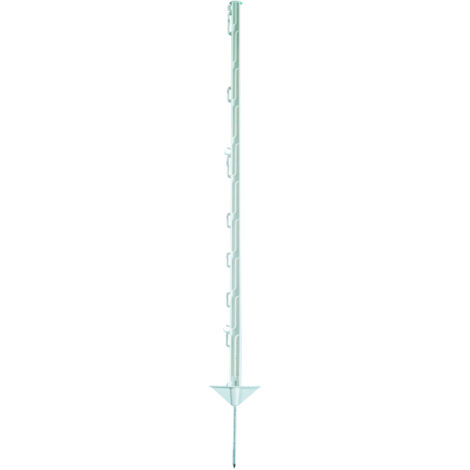 Electra Kunststoffpfahl 105 cm mit Doppeltritt - weiß - 10 Stück Weidezaunpfähle
