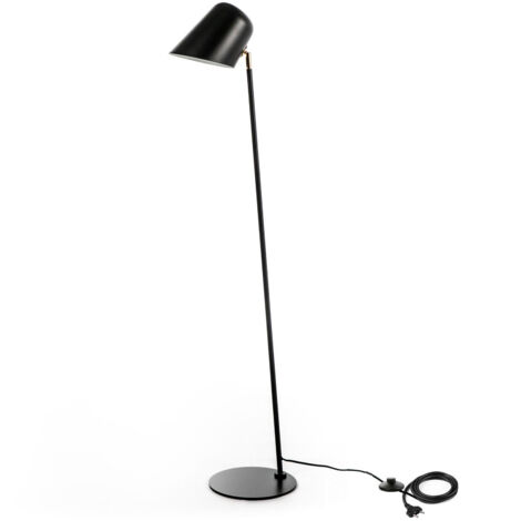 Electra - Lampada da terra in metallo nero