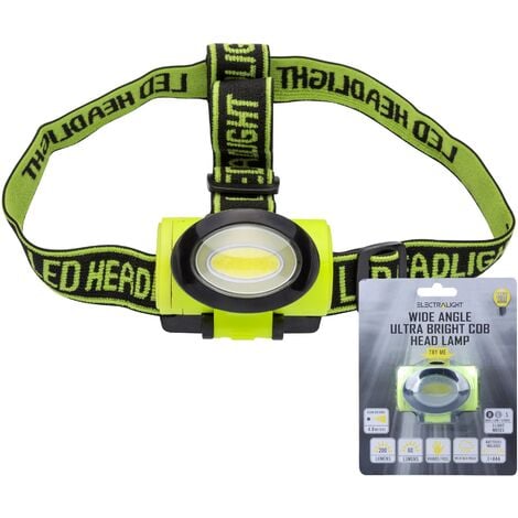 BLUE SPOT TOOLS Electralight COB LED Head Torch Headlamp Light 200 Lumens With AAA Batteries