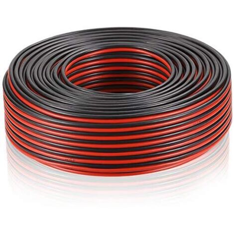 Electraline 10839 Cavo Hi-Fi 03VH-H per Altoparlanti, Sezione 2x0.75mm, 50 mt, Nero/Rosso