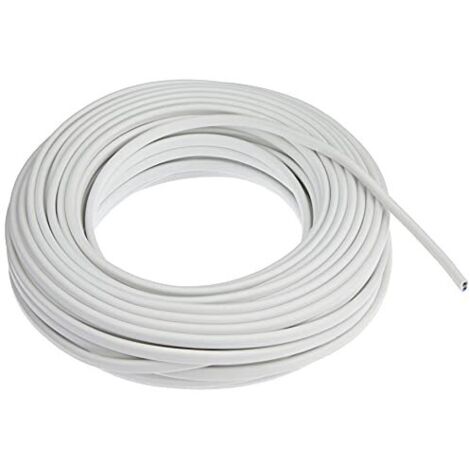 Electraline 10904 Piattina Indivisibile H03VVH2-F, Sezione 2x0.75 mm, 20 mt, Bianco