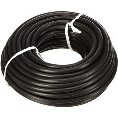 Electraline 11405 H05VV-F Cavo per Prolunghe, Sezione 2x1 mm, Lunghezza 20 m, Nero