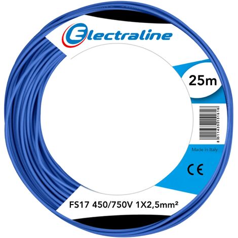 Bobina 100m Cavo Elettrico Guaina 3 x 2.5 mm² Senza Alogeni RZ1-K