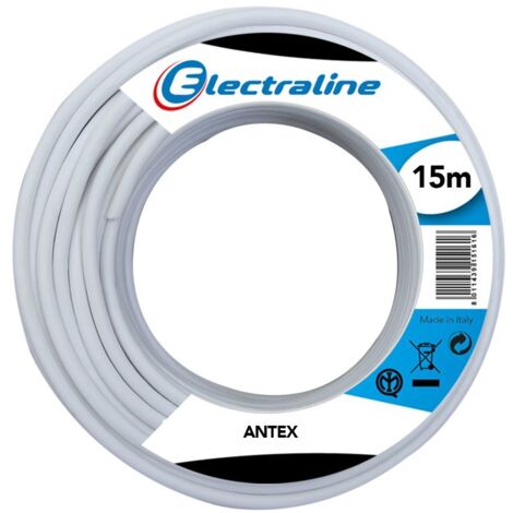 Electraline 18011 Cavo Antenna, Lunghezza 15 m, Bianco
