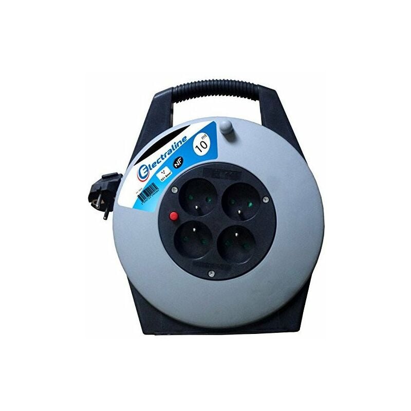 Enrouleur rallonge électrique ho5 vv-f 3g1,5mm - 10 mêtres Electraline