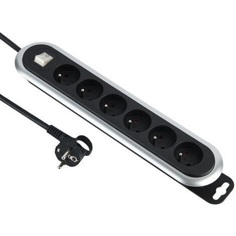 Brennenstuhl Premium-Line bloc multiprise 6x avec ports USB, interrupteur  et câble 3m noir
