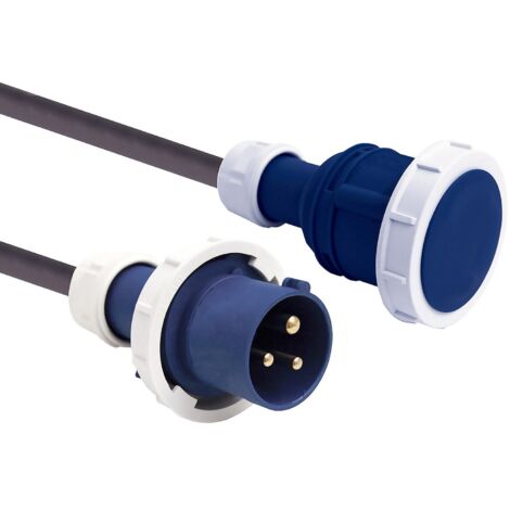 Electraline 46139 Prolunga industriale in Neoprene 10M H07RN-F 3G2.5mm, Spina/Presa IP67