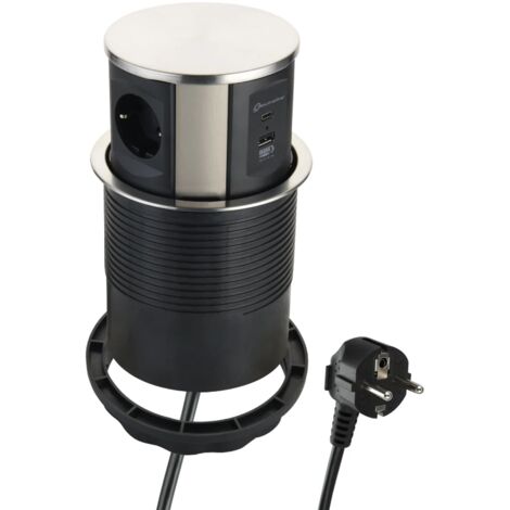 Electraline 5-stecker-multistecker 3 schuko-steckdosen + 2 usb-steckdosen - 62571