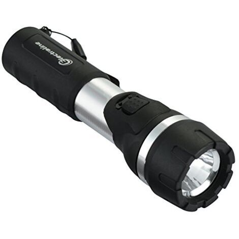 Electraline 58043 Torcia LED SpotlightTorcia d'Emergenza 70 Lumen con Manico Ergonomico ed Interruttore on/off, Impermeabile IP44 e Resistente agli urti Batterie Incluse