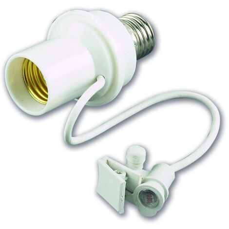Electraline 58314 Adattatore Fotoelettrico Crepuscolare, Orientabile, Bianco