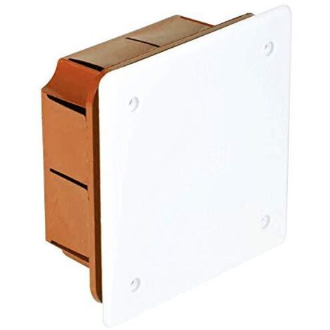 Electraline 60407 Cassetta di Derivazione da Incasso, IP44, Rosso/Bianco, 90 x 90 x 45 mm