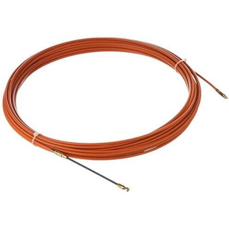 Electraline 61057 Sonda Tiracavi in Acciaio, 14 m, Diametro 4 mm, Arancione, Arancione