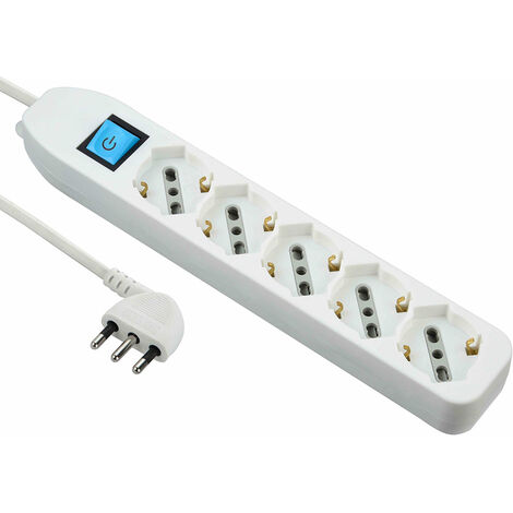 Ciabatta Multipresa USB con Scatola Porta Cavi, Presa Multipla Salvaspazio  5 Prese,Scatola Nascondi Cavi Multipresa Schuko 5 Posti,Raccogli Cavi,Organizzatore  Nascondi Fili - Grande,Cavo 1,5M,Bianco : : Fai da te