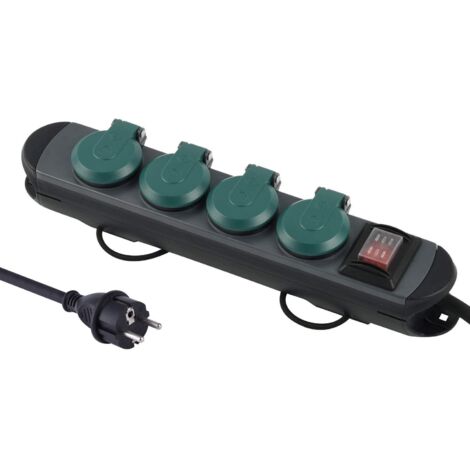 Electraline 62185 Multipresa Professionale da Lavoro per Outdoor, 4 prese