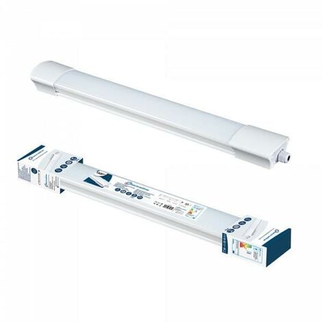 Electraline 65060 Barra luminosa LED da esterno, plafoniera da giardino 20W 1800 Lumen luce naturale impermeabile IP65 lunga 60 cm - Tubo led per giardino, loggia, esterno, muro esterno