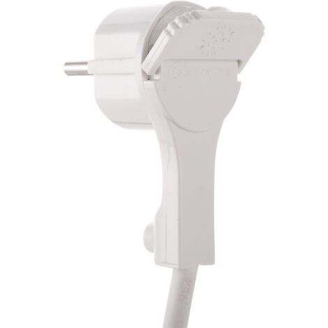 Electraline 71065 Spina Schuko, Extra Piatta, Bianco