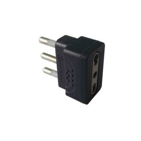 Electraline 71913 Adattatore Opaco Spina 16 A, Presa 10/16 A, Grigio