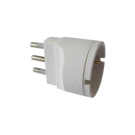 Electraline 71915 Adattatore presa tedesca schuko spina italiana grande 16A