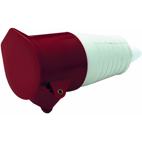 Electraline 80860 Presa Elettrica Industriale, IEC, 32A, 3P+N+T, 380V, IP44, Rosso