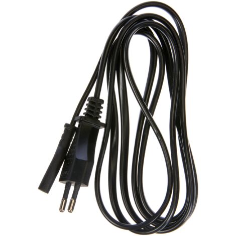 Electraline 95508 Cavo Alimentazione Standard PC EU a C7, Cavo di Rete PC IEC a C7 2 M, H03VVH2-F 2x0.75, 250V, Maschio/Femmina