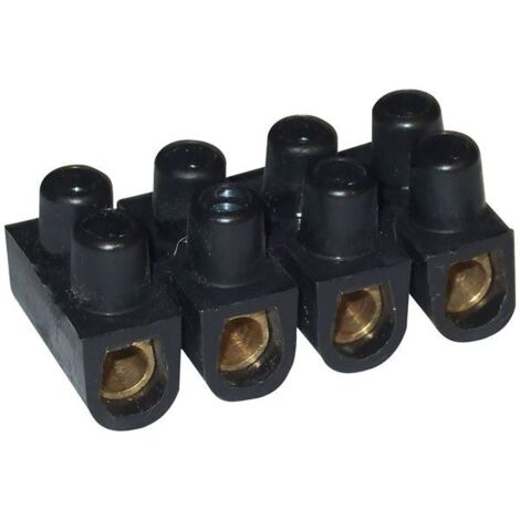 Electraline – Barrette de 12 connexions 6 mm² noir – Borne pour câbles jusqu'à 16A – Section câble 6 mm² – Pour installations électriques professionnelles
