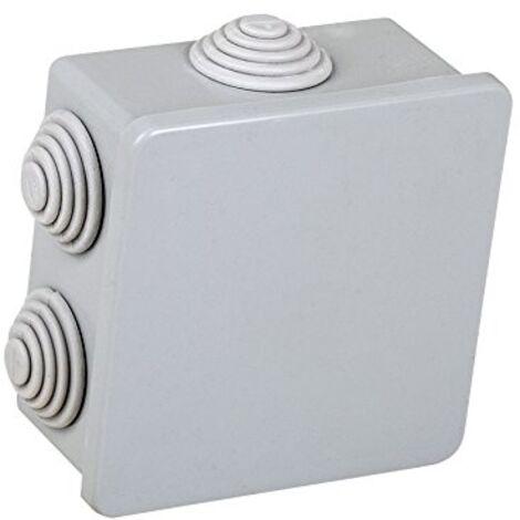 Electraline Boîte de dérivation carrée gris 80x80x40 mm