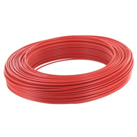 ELECTRALINE - Câble H07VU 1x1.5 10m rouge couronne