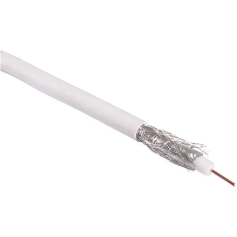 ELECTRALINE - Câble TV 17 VATCA blanc  25m  couronne