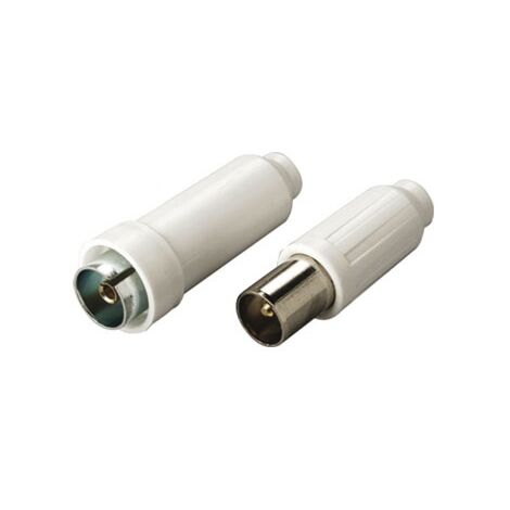 Câble TV Coaxial Mâle/femelle 9.5 Mm, 3 Mètres, Blanc - Pour Antenne, Téléviseur, Décodeur TNT HD