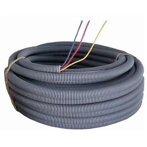 Electraline – Gaine électrique préfilée 3 x 1.5 mm² – Longueur 100 m – Diamètre 16 mm – Résistance aux chocs et à l'écrasement